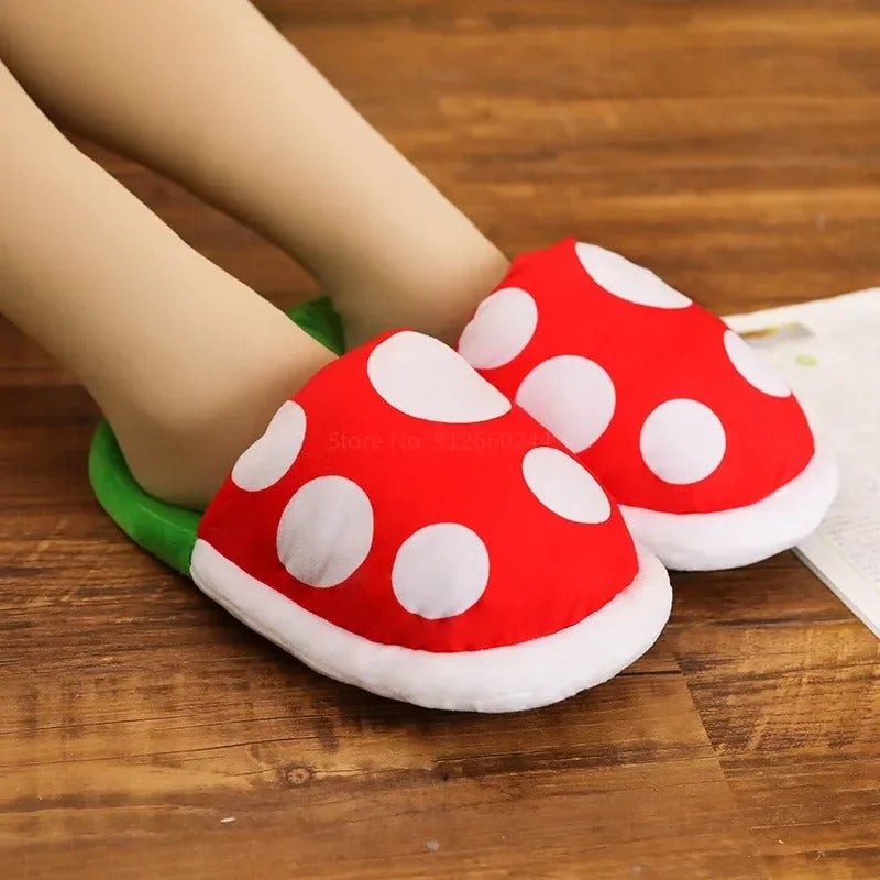 Peluş Piranha Bitkisi Terlikler – Borulu Saksı Tasarımlı